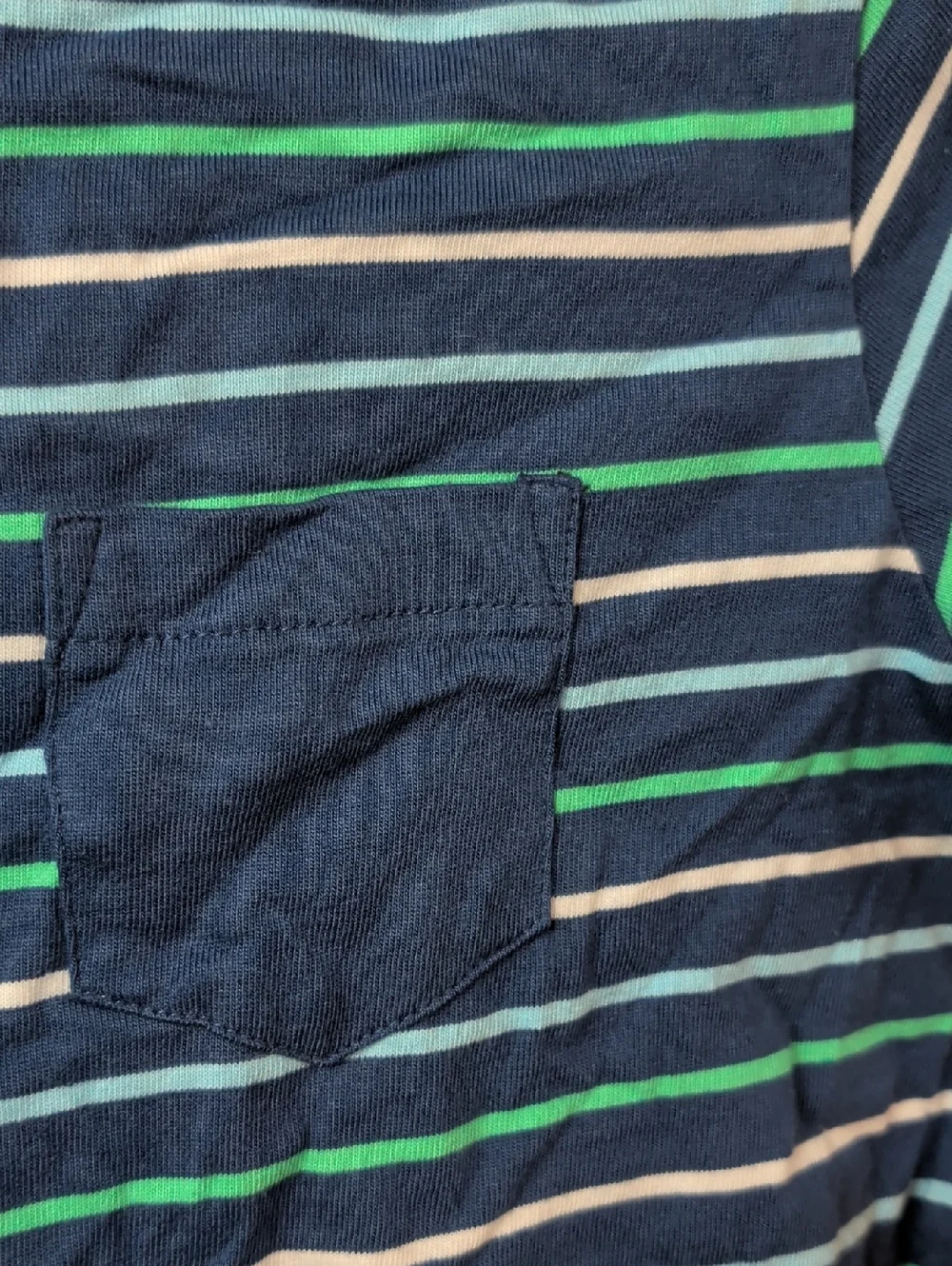 Gymboree Navy Tee with Blue and Green Stripes Size 6 Nwt